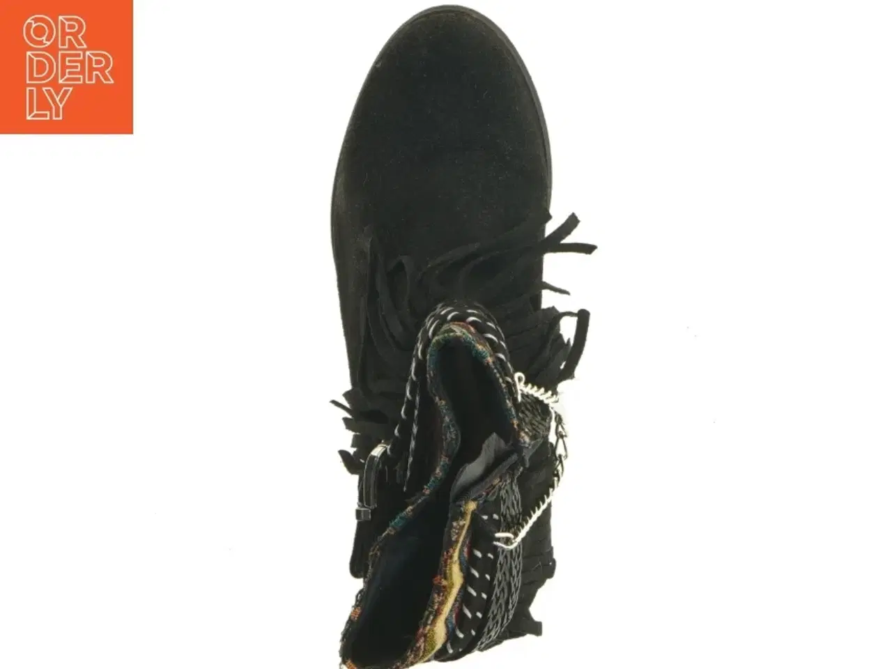 Billede 7 - Sorte ankelstøvler med frynser (str. 37)