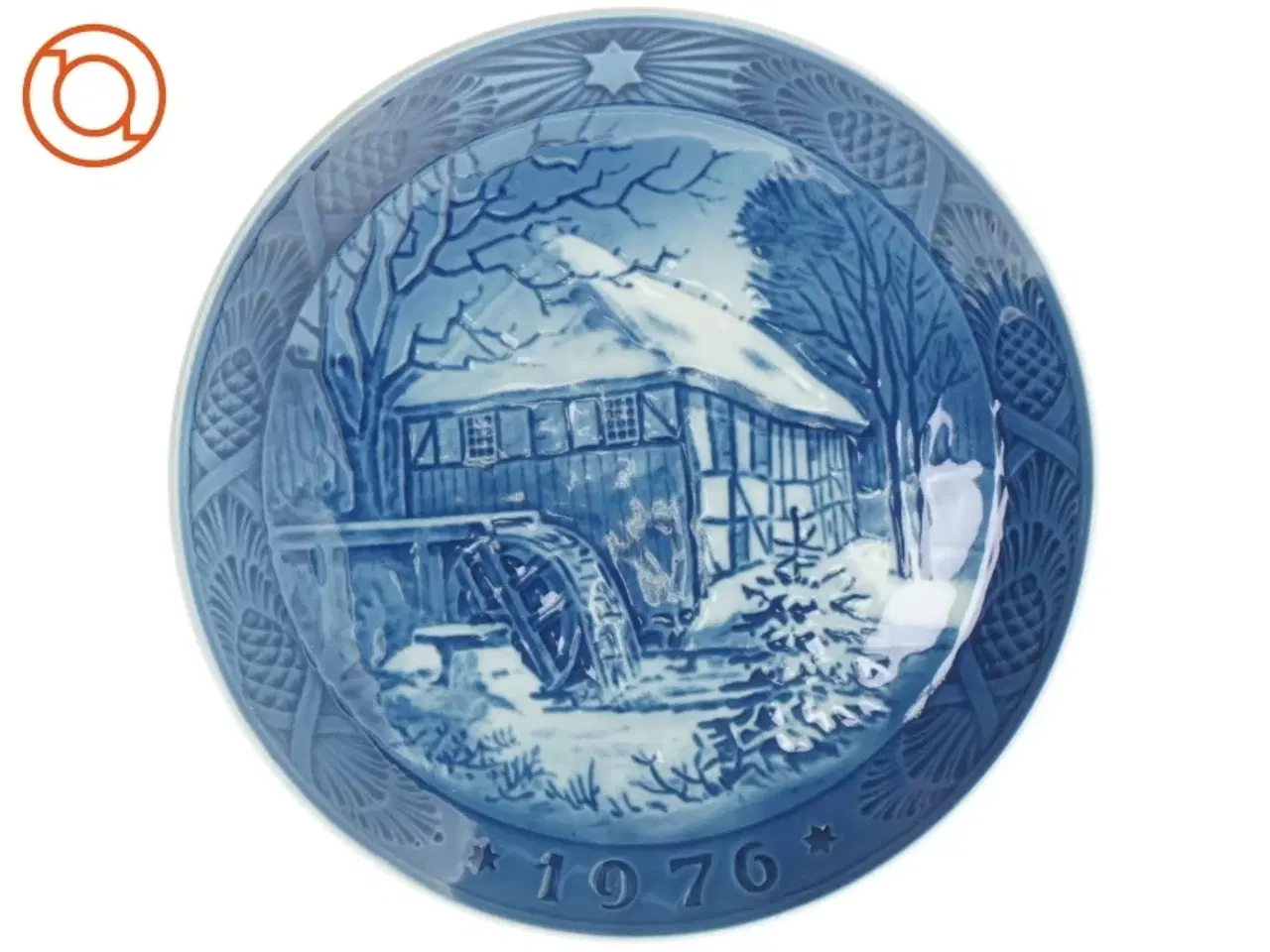 Billede 1 - Platte 1976 Vibæk vandmølle fra Royal Copenhagen (str. 18 x 18 cm)