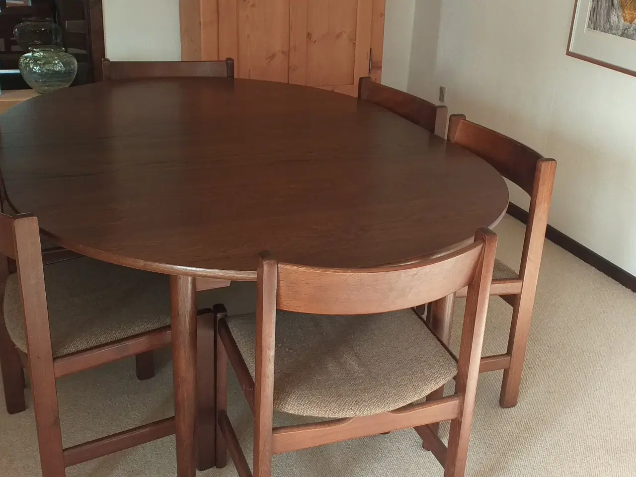 Billede 3 - Wegner spisebord og 6 stole