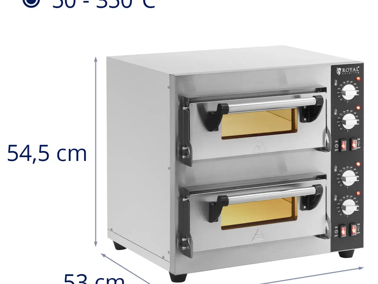 Billede 8 - Pizzaovn – 1+1 x 35 cm – 2 ovnkamre – 4000 W