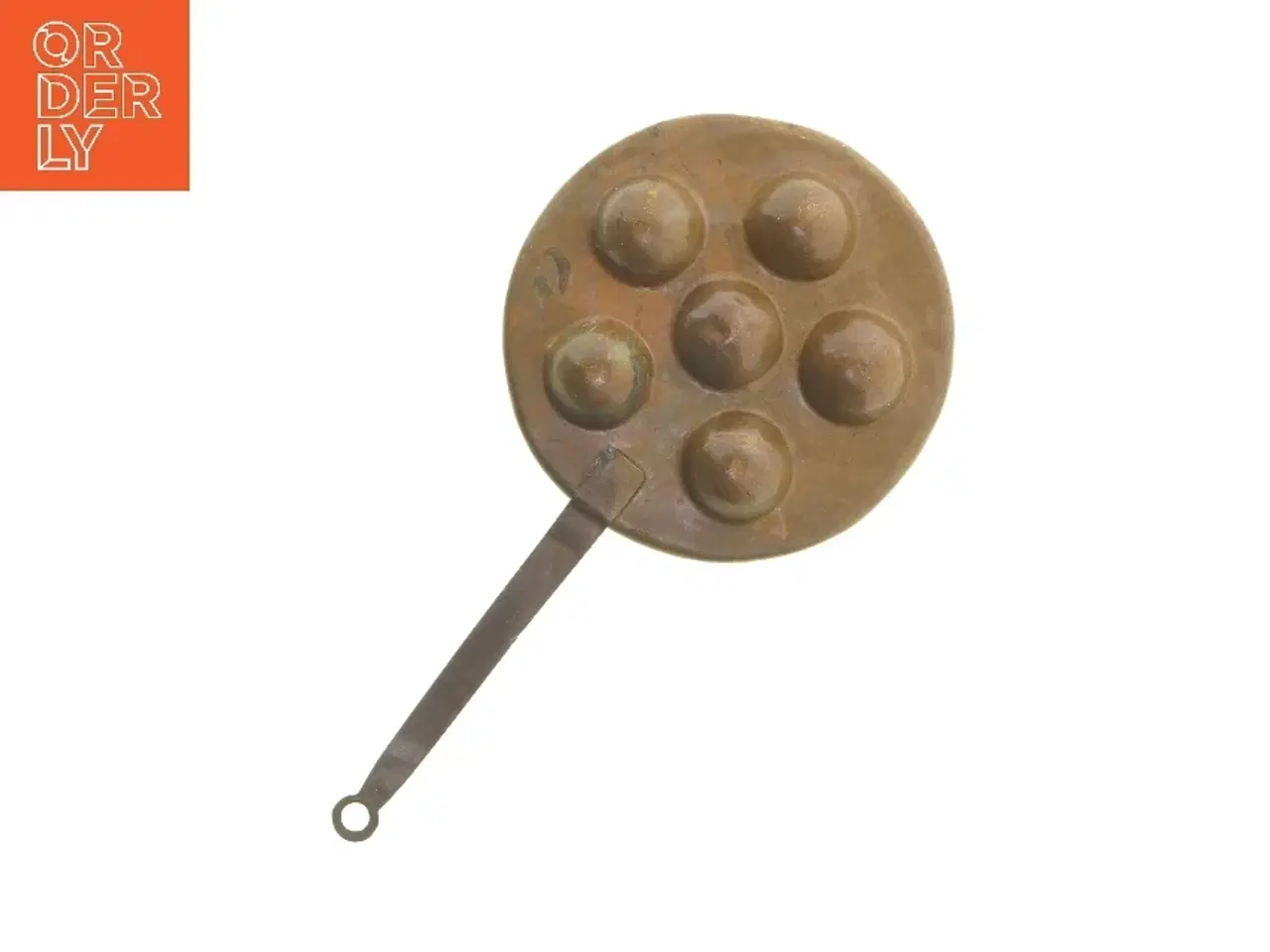 Billede 4 - Antik kobber æbleskivepande (str. Ø 24,5 cm)