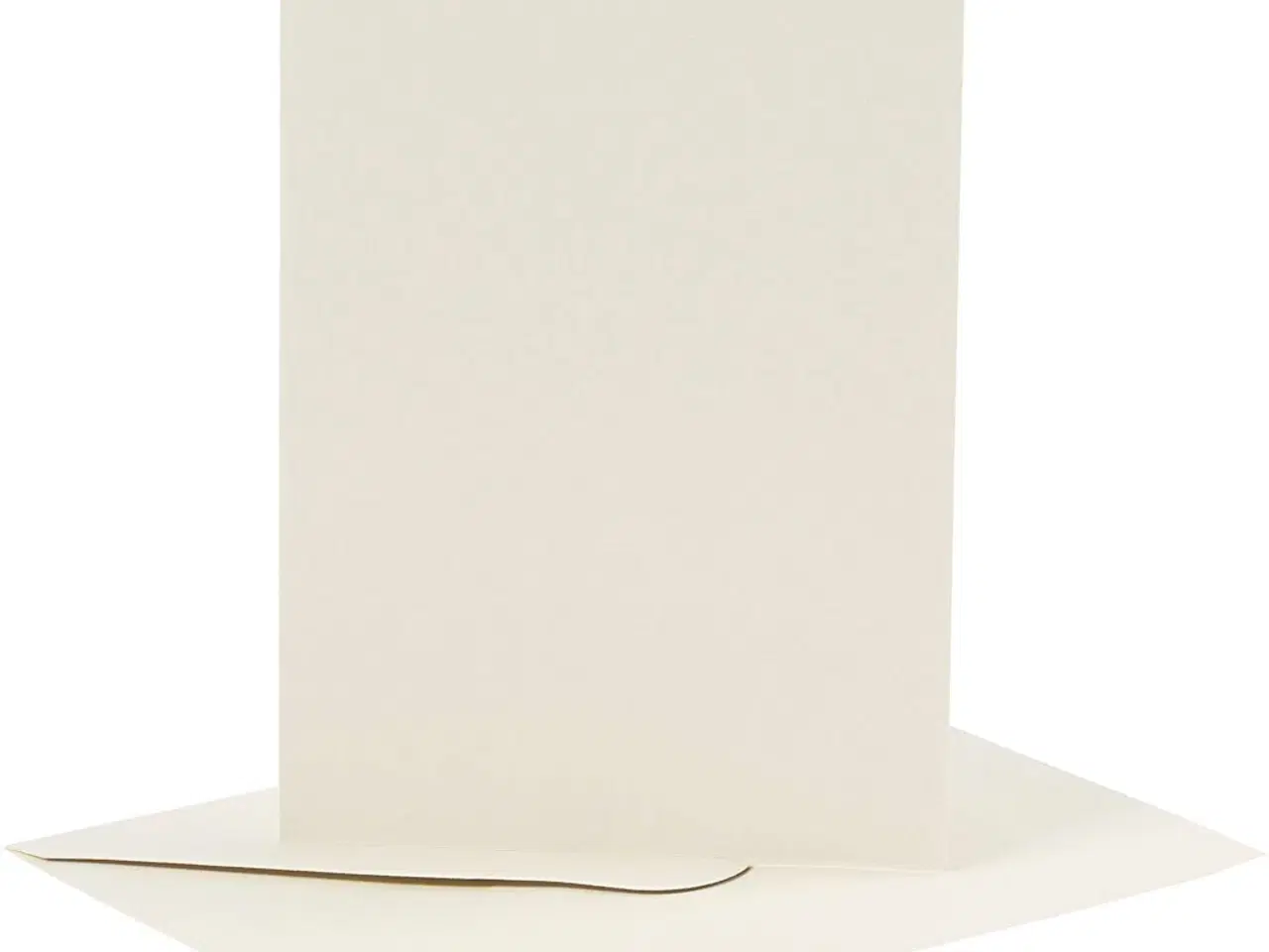 Billede 1 - Råhvide Kort og Kuverter, 6 Sæt, 10,5x15 cm