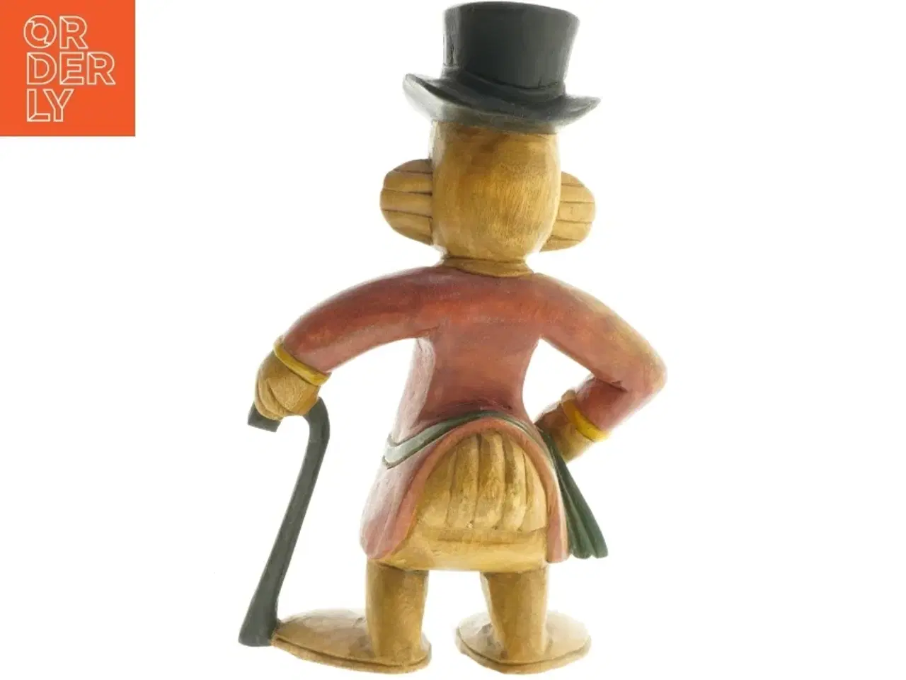 Billede 2 - Træ statue af Joakim von And (str. 32x19 cm)