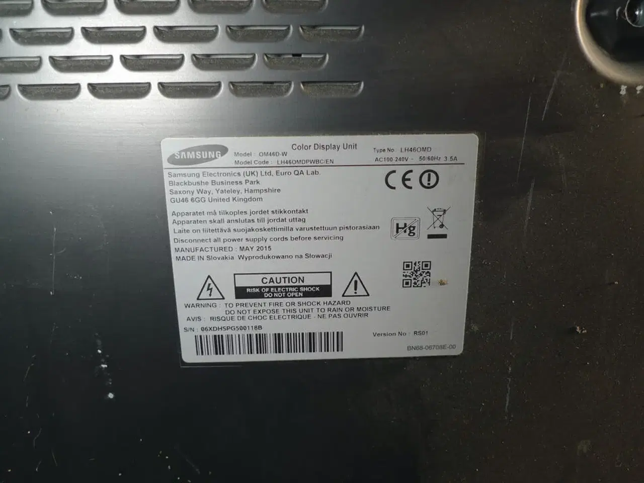 Billede 3 - Prof. Monitor 46" Samsung UH46F5, HDMI, DVI, RJ45 m.m.