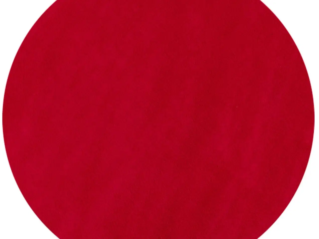 Billede 1 - Sky Rund Kortluvet tæppe Ensfarvet - Rød - 120x120 (Rund)