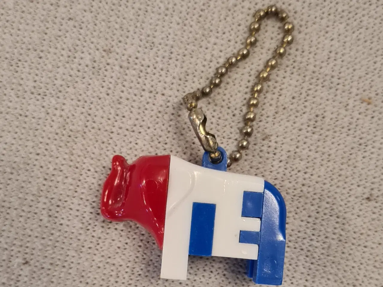 Billede 1 - Irma Nøglering Rød, blå og hvid plast