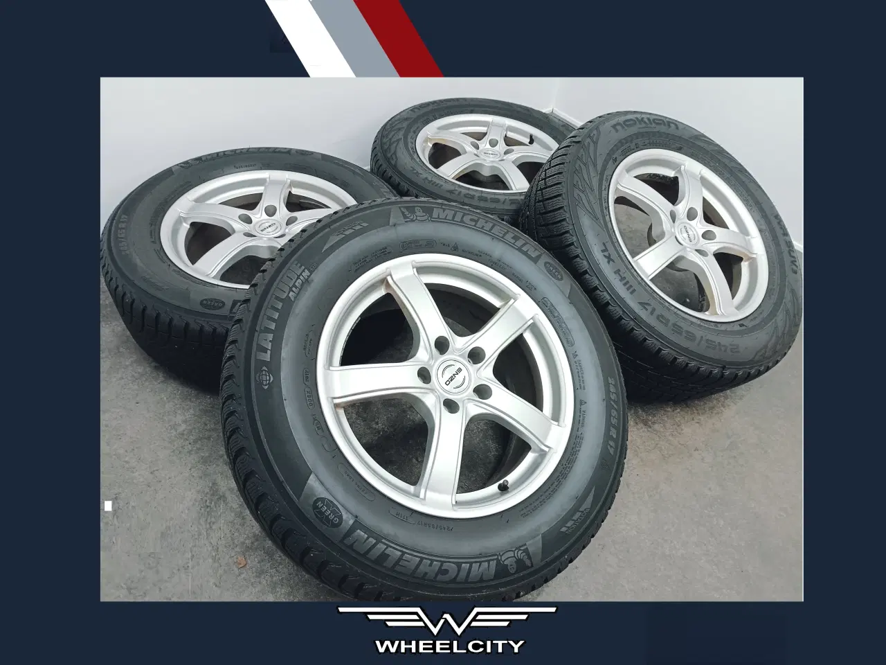 Billede 1 - 5x114,3 17" ET39 nav 71,5ø Enzo vintersæt