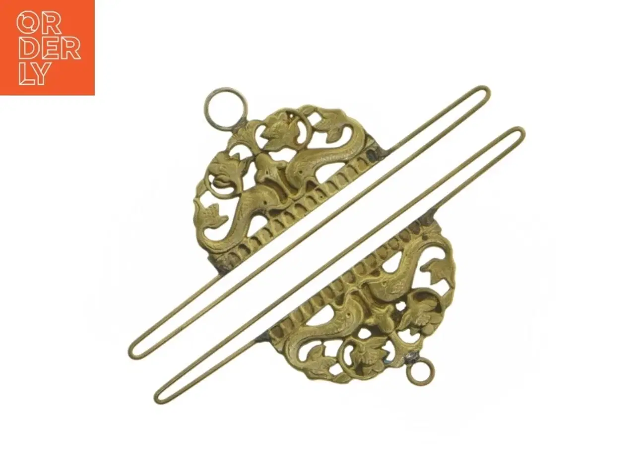 Billede 1 - Antik messingbeslag (str. 20 cm)