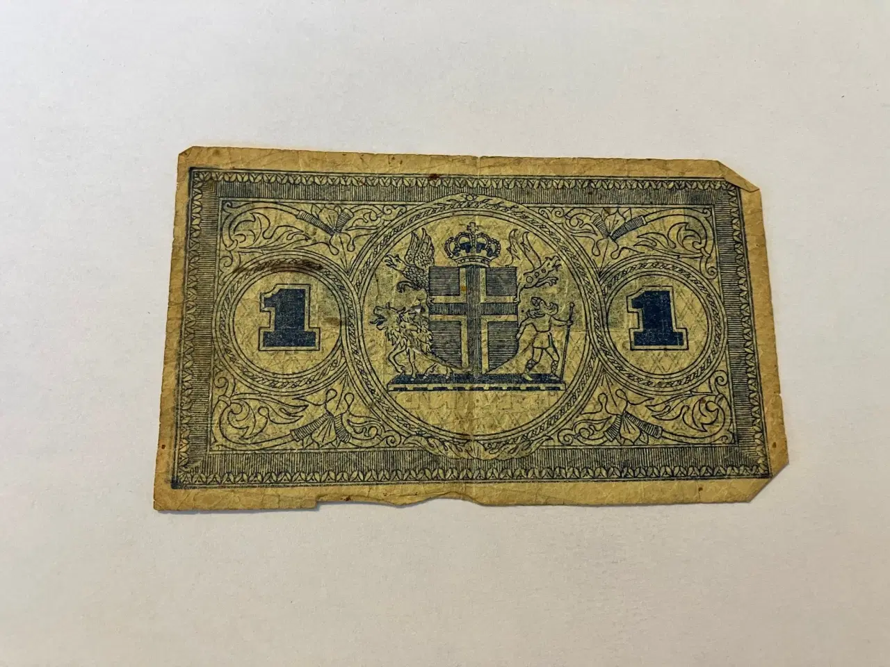 Billede 2 - 1 Krona Iceland 1941 - Very bad condition