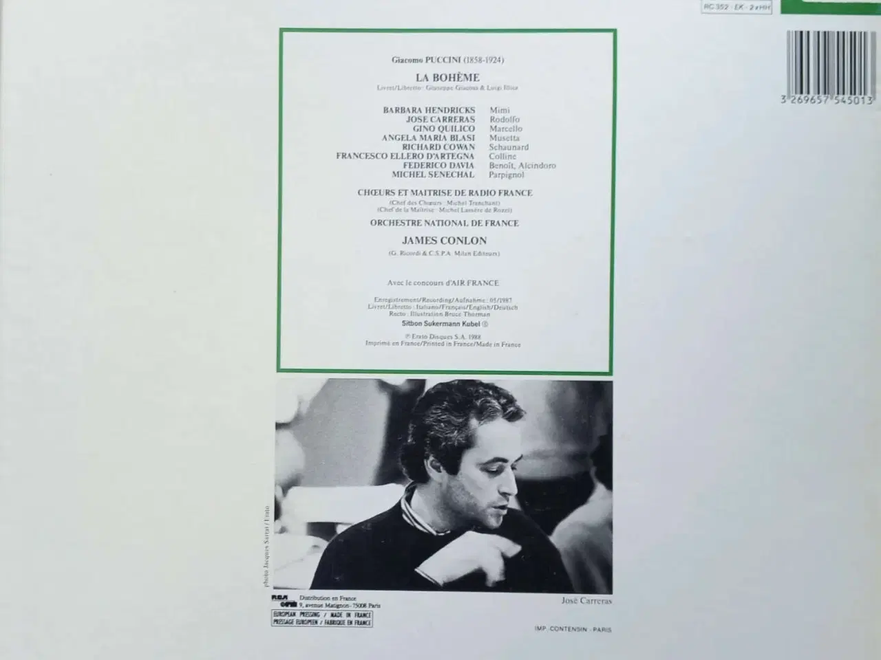 Billede 4 - Puccini: la Bohème, Carreras, Hendricks, 2LP box