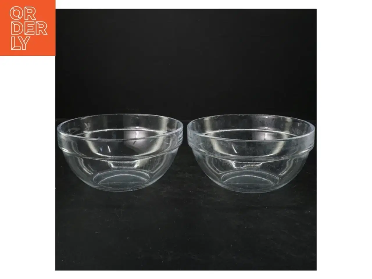 Billede 1 - Sæt af 2 glas skåle (str. Ø 17 cm)