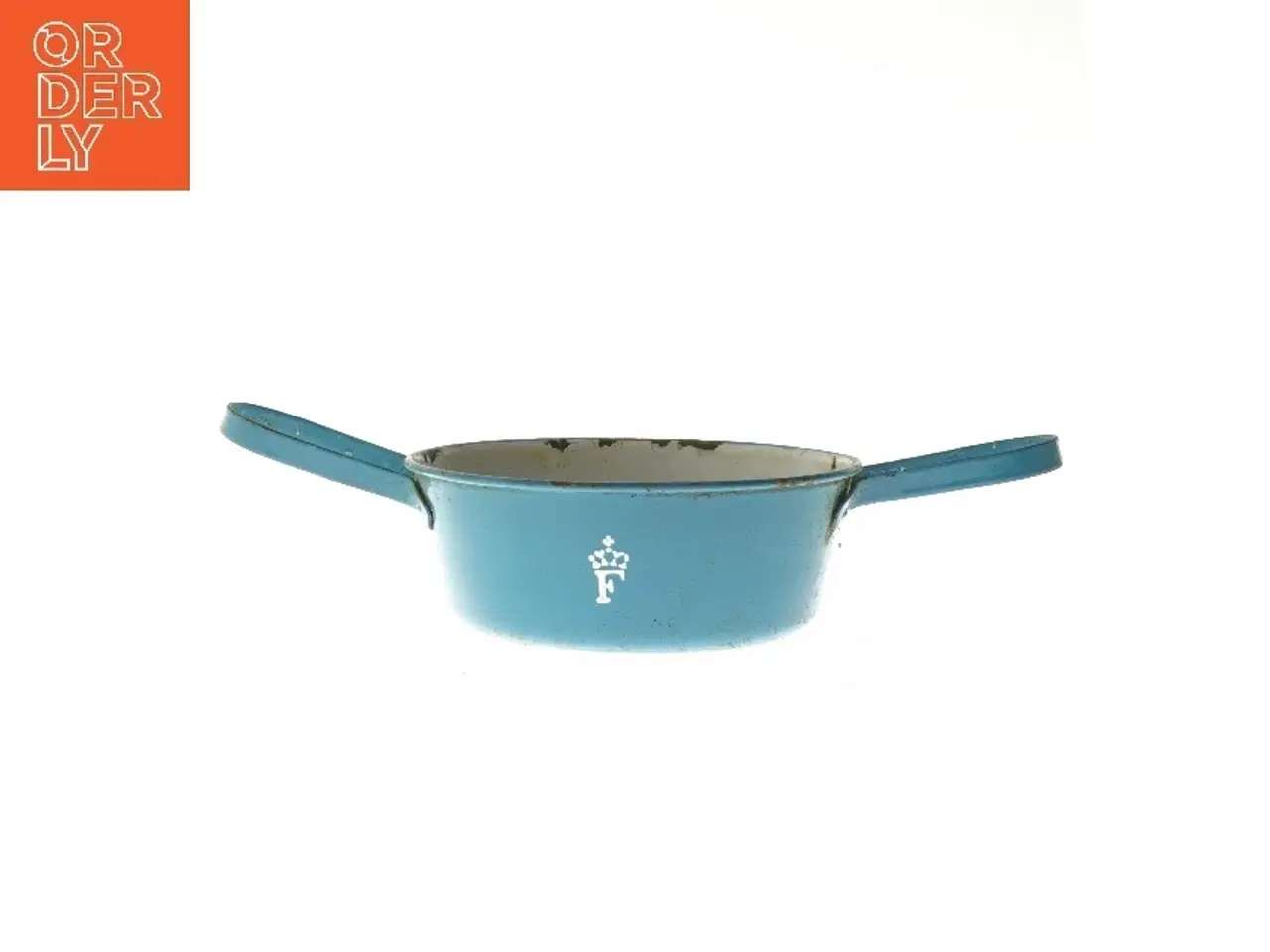 Billede 1 - Blå emaljeret si med hank, madam blå emalje (str. Ø 19 cm)