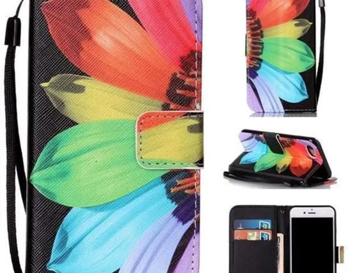 Billede 6 - Sort multi flip cover til iPhone 5 5s SE