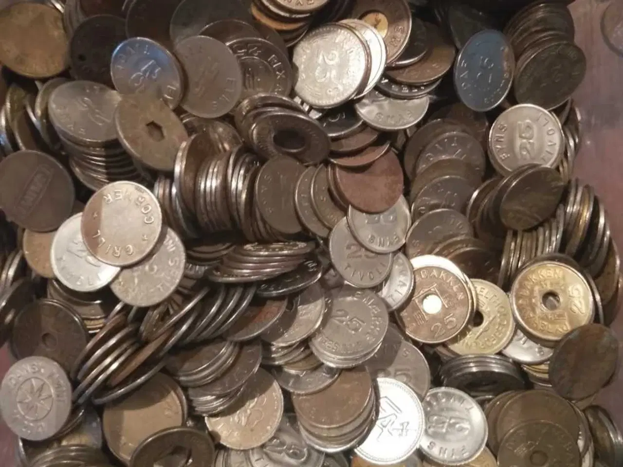 Billede 3 - Spille mønter / poletter usorteret