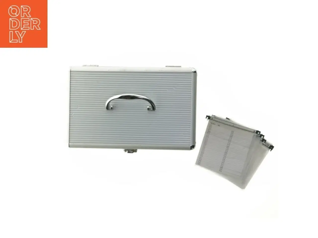 Billede 2 - Metal dokumentmappe med indeksmapper (str. 17x30x19 cm)