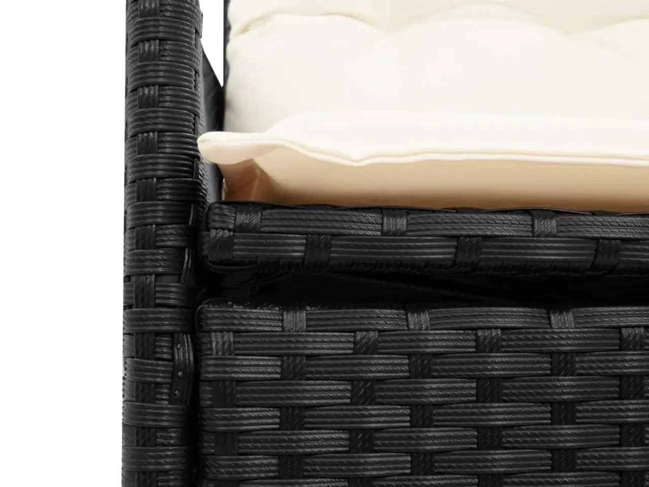 Billede 8 - 2-personers havesofa med bord og lænefunktion polyrattan sort