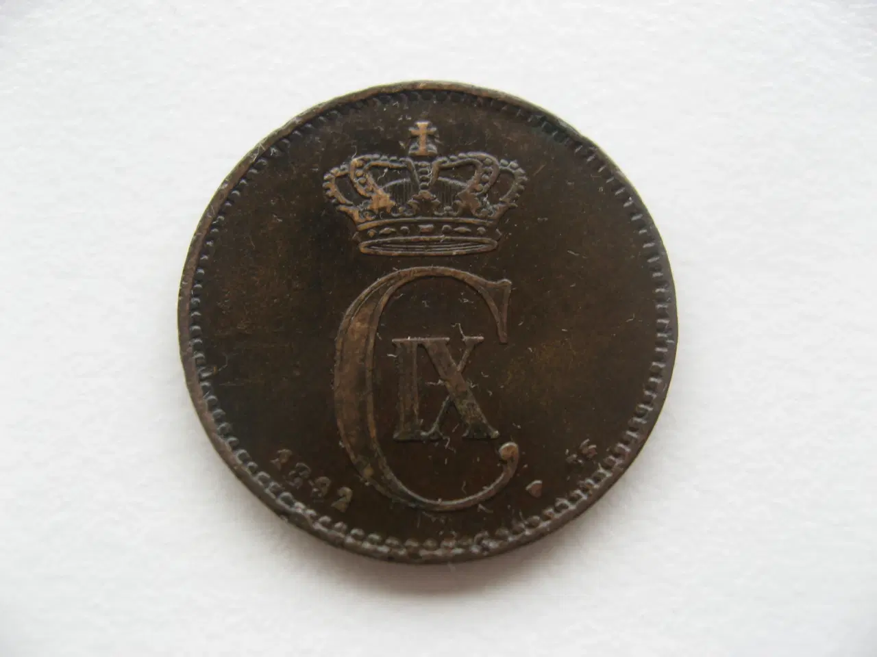 Billede 1 - PÆN delfin 2 øre 1880, bedre årstal