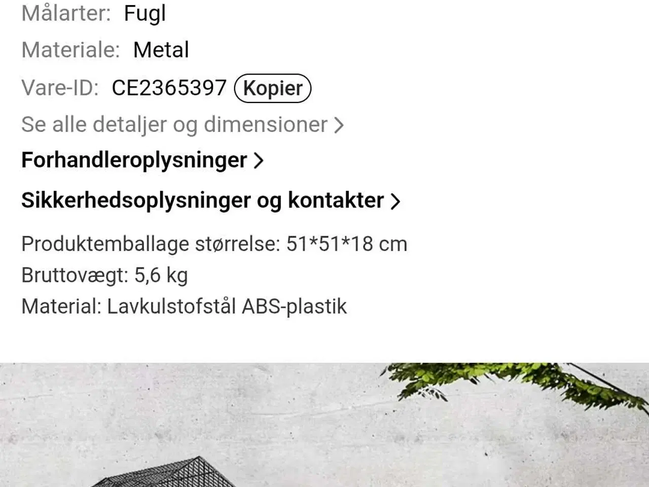 Billede 4 - NYT Fuglebur/papegøje bur