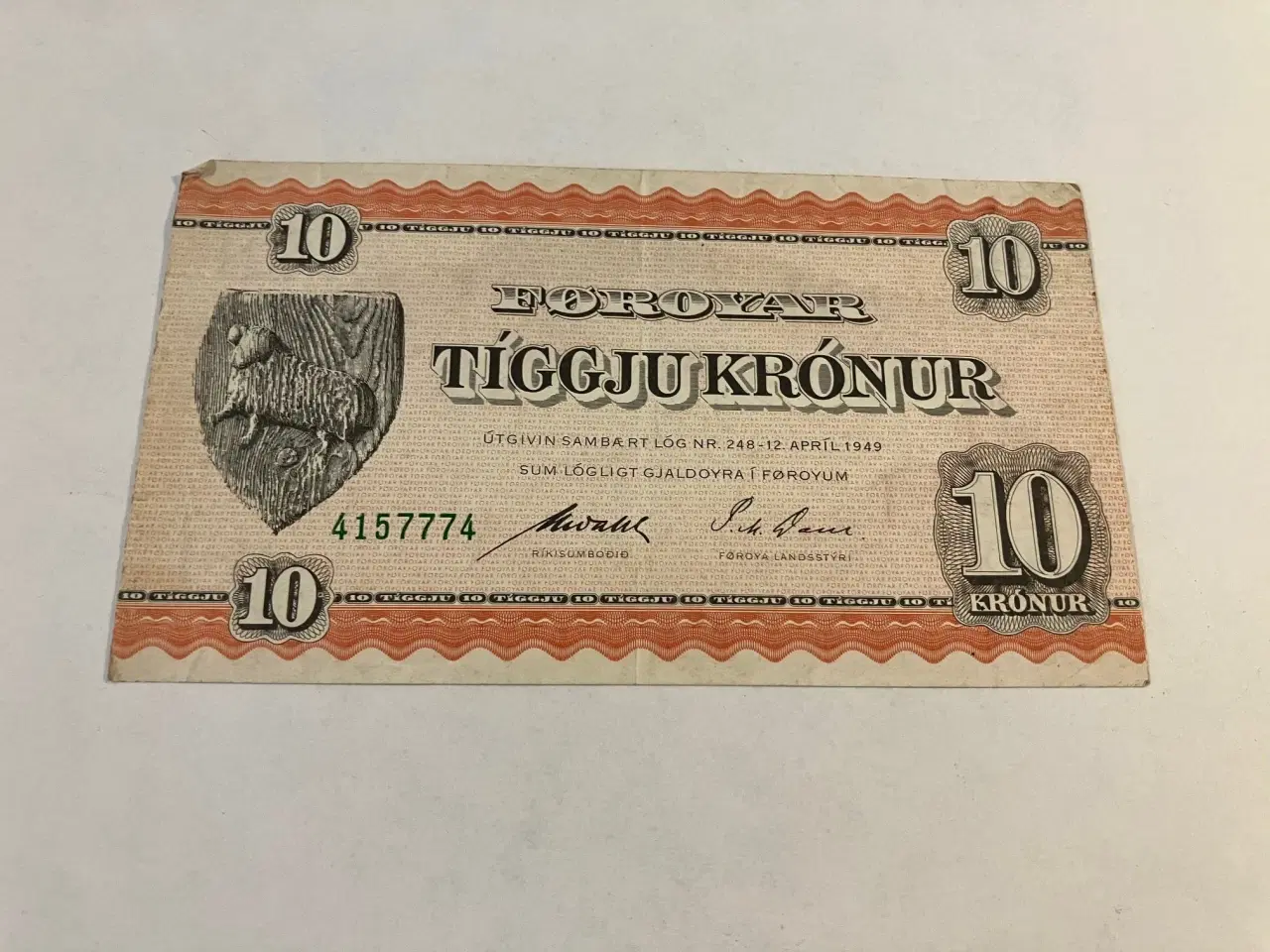 Billede 1 - 10 Kronur Færøerne
