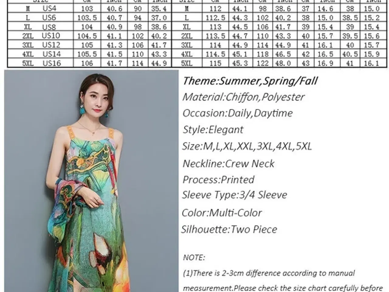 Billede 7 - Maxi-florlet kjole, med kimeno jakke i samme stof