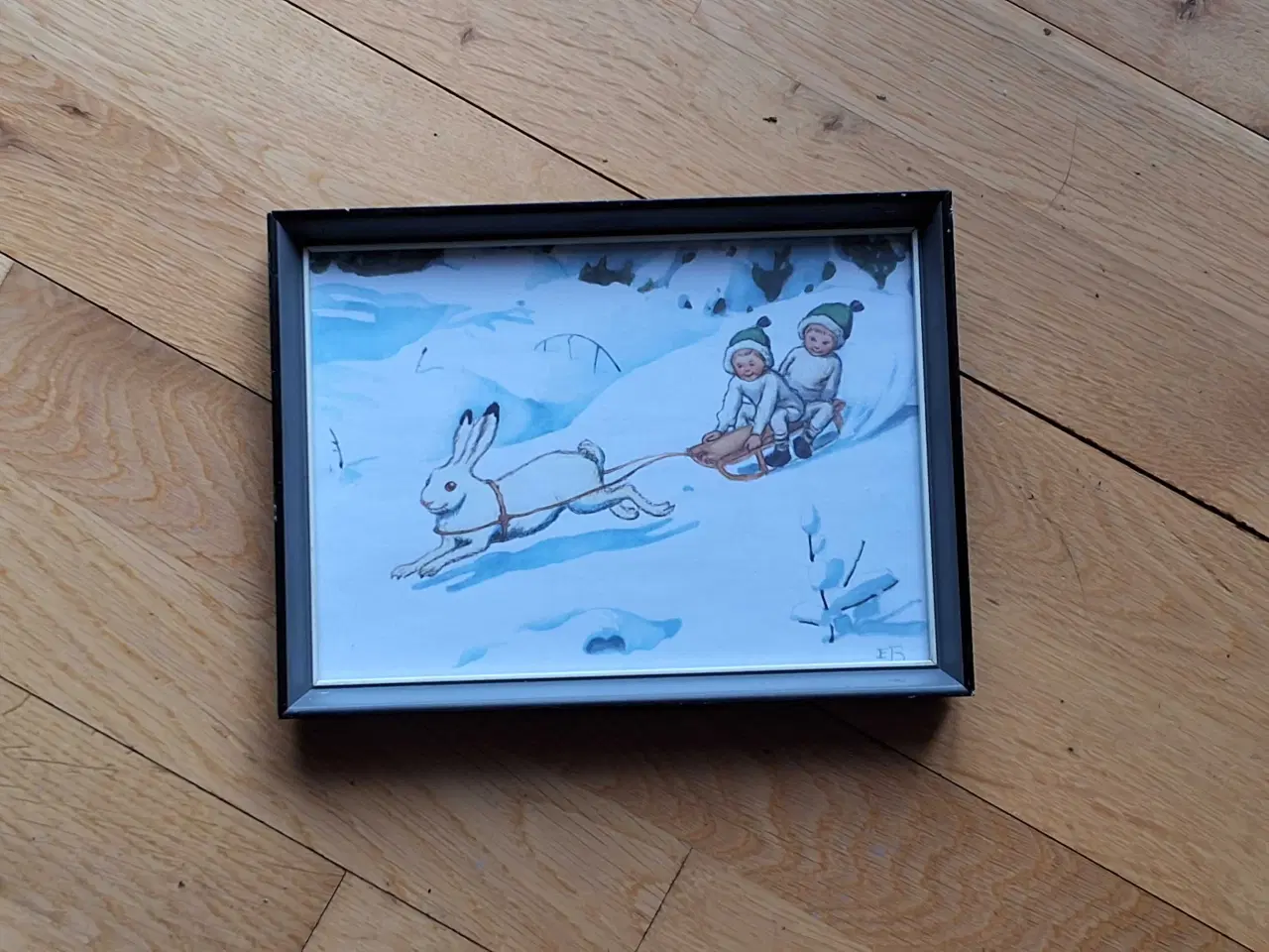 Billede 1 - Billedramme 22x17 cm. Træramme med glas. 