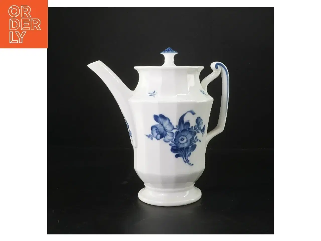 Billede 1 - Porcelænskaffekande med blå blomst fra Royal Copenhagen (str. 24 cm)