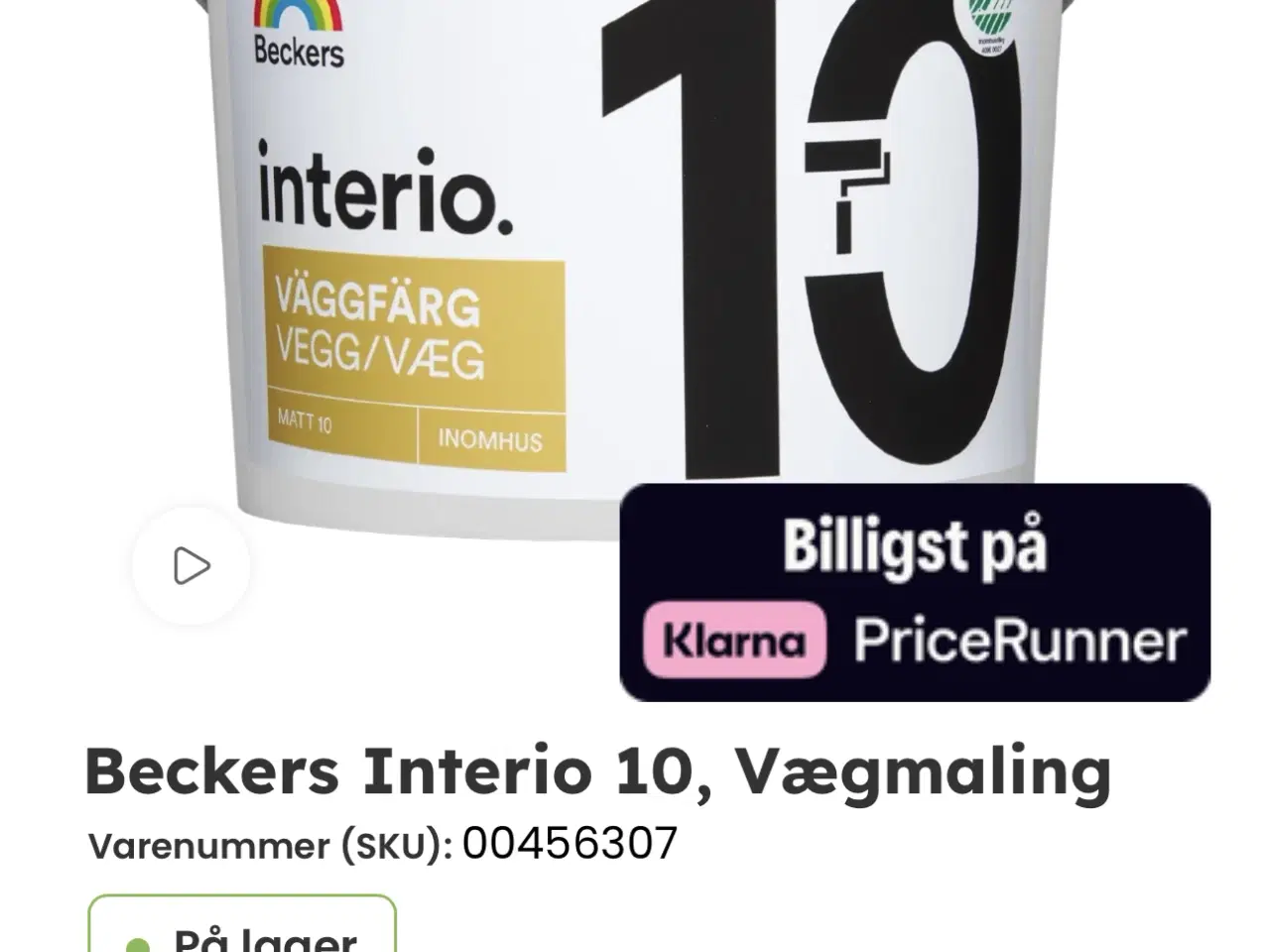 Billede 4 - Maling, 3 liter hvid. Interio