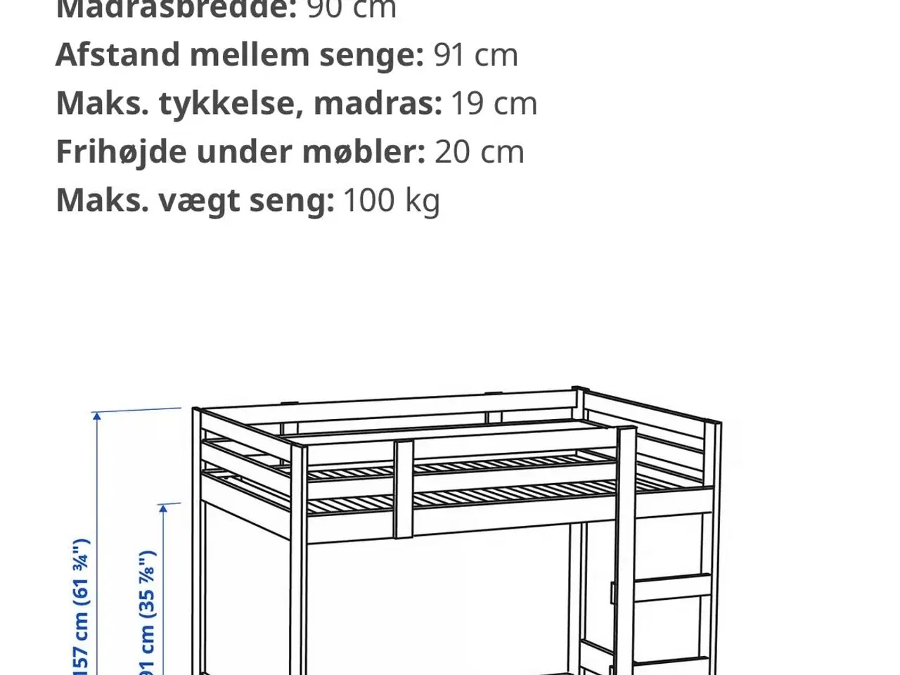 Billede 5 - Køjeseng fyrretræ 