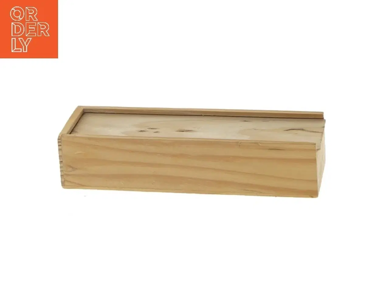 Billede 2 - Domino-spil i trææske (str. 15x5x3,5 cm)