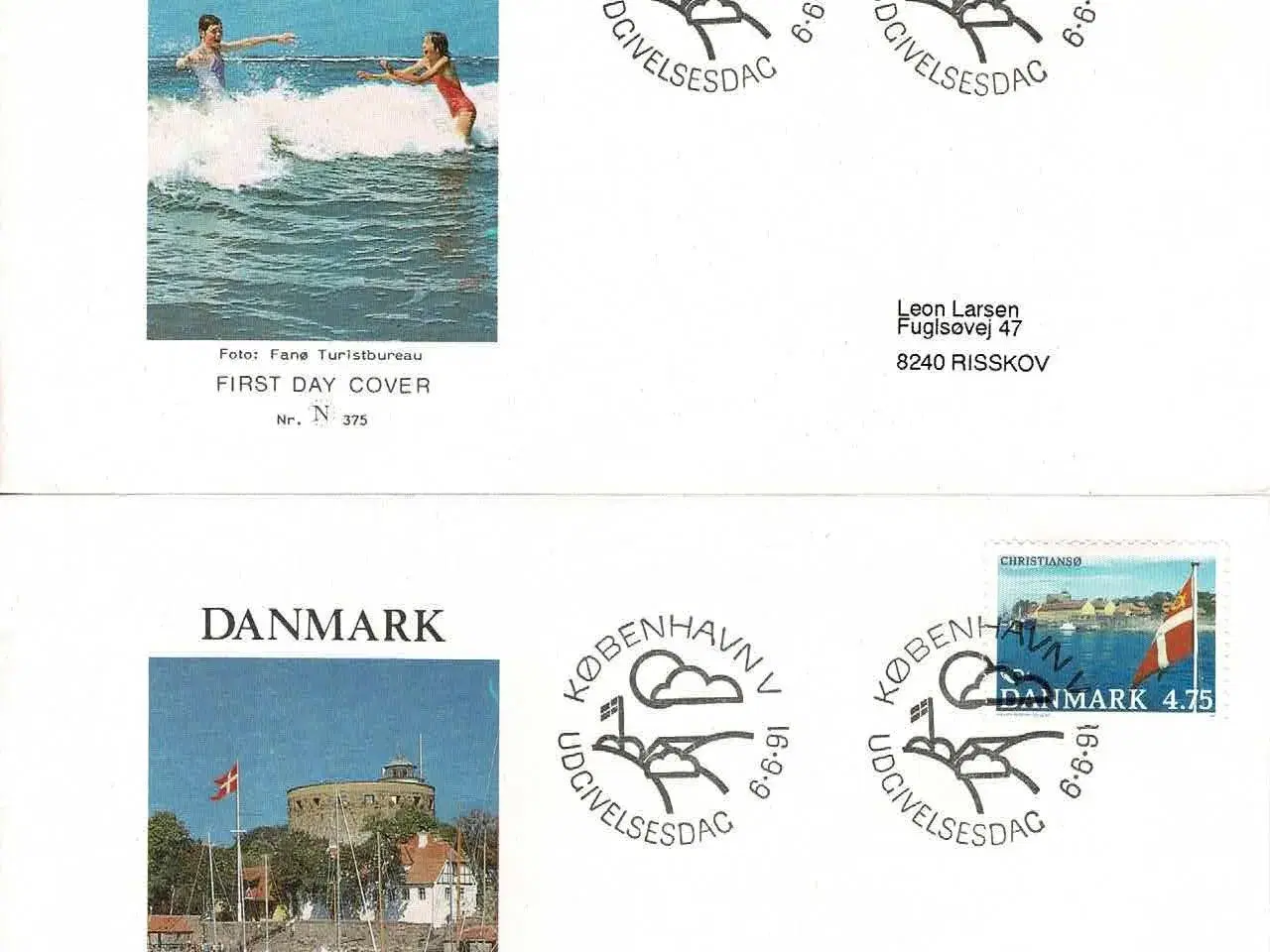 Billede 1 - Danmark 1991, Norden; Førstedagskuverter