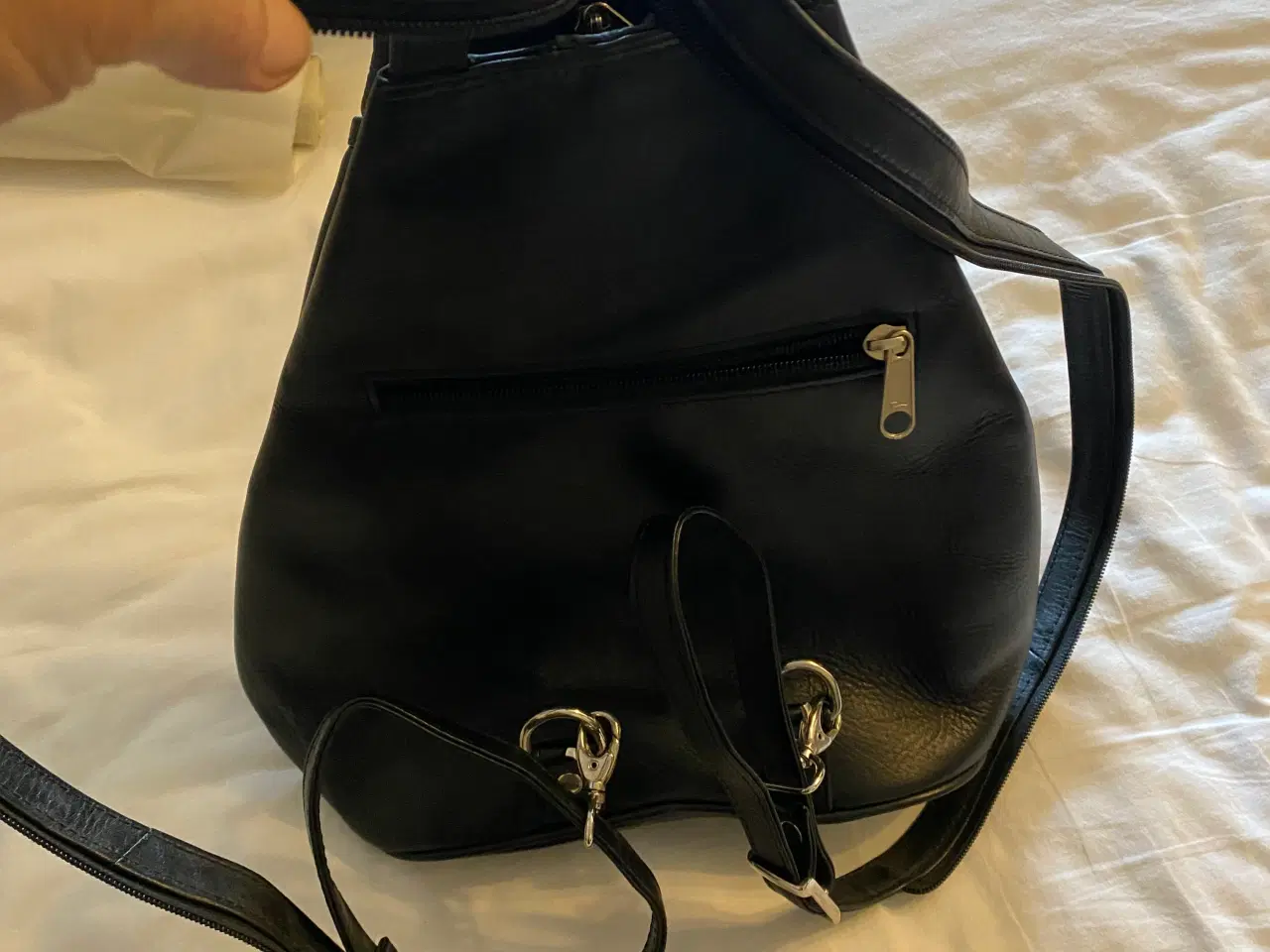 Billede 2 - Trekantet Læder rygsæk