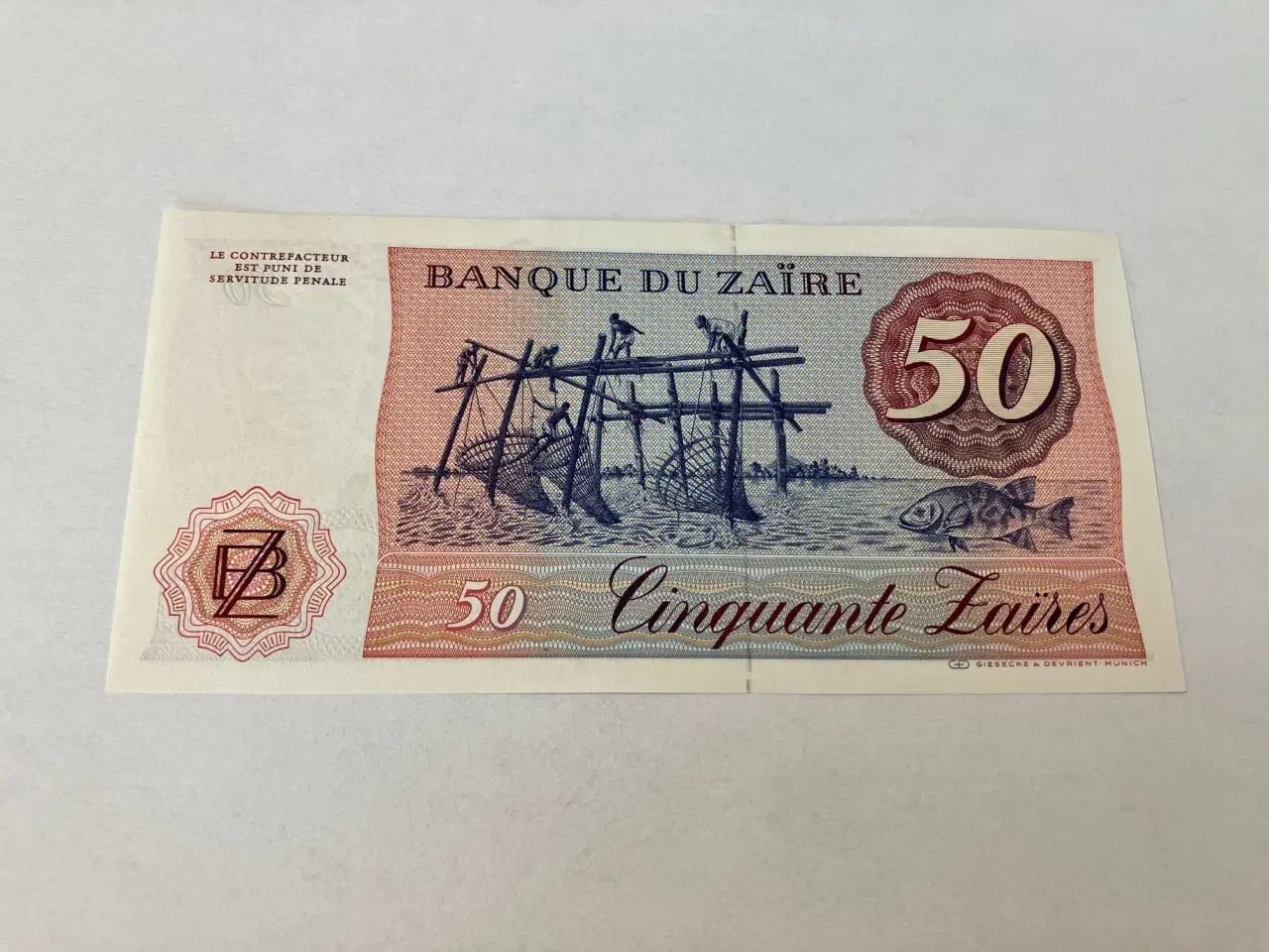 Billede 2 - 50 Zaires Zaire 1985