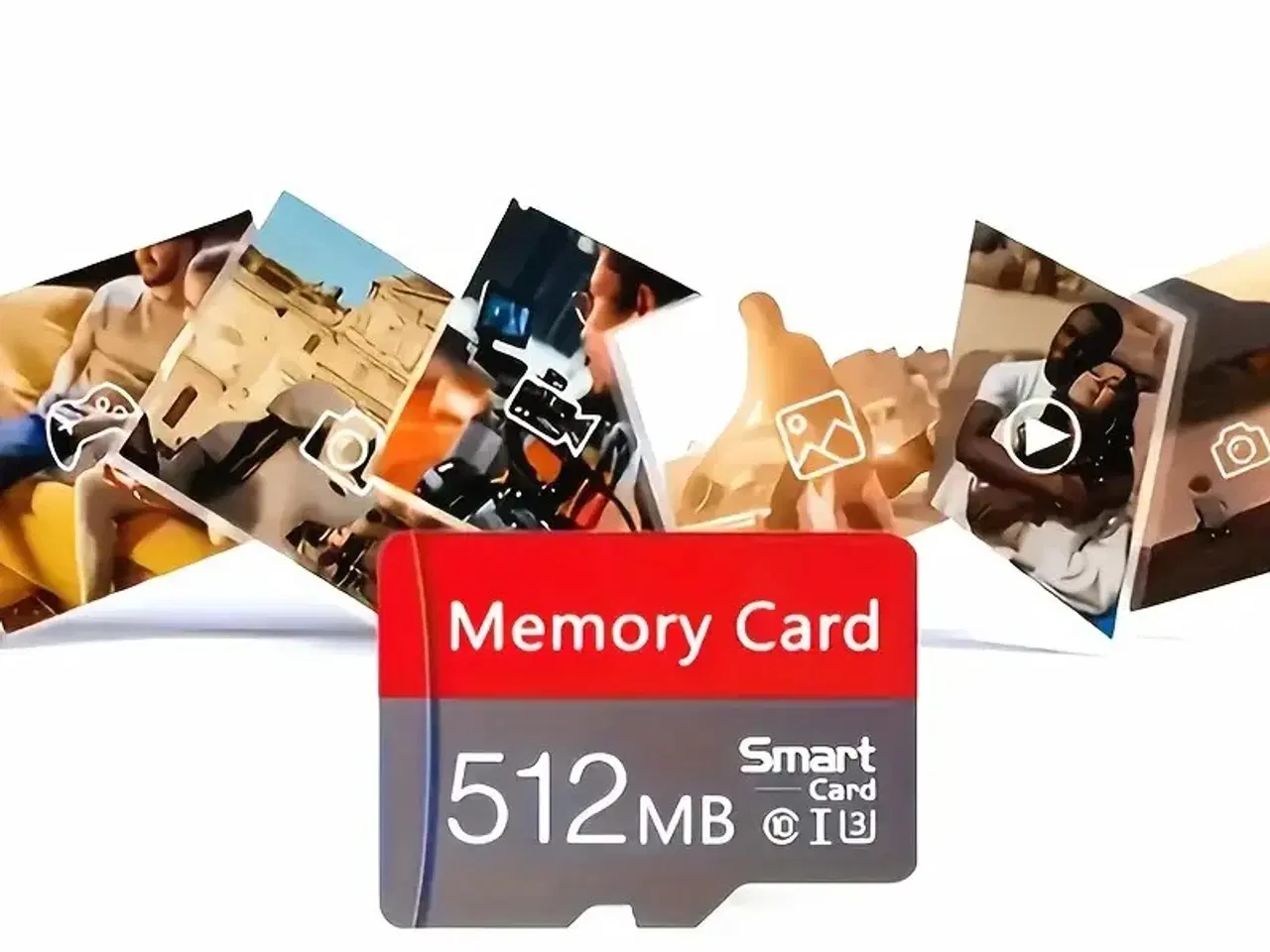 Billede 2 - Pro Max 512MB MicroSD Hukommelseskort Rød