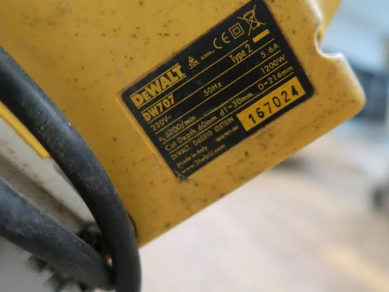 Billede 2 - Kap-/geringssav, Dewalt DW707