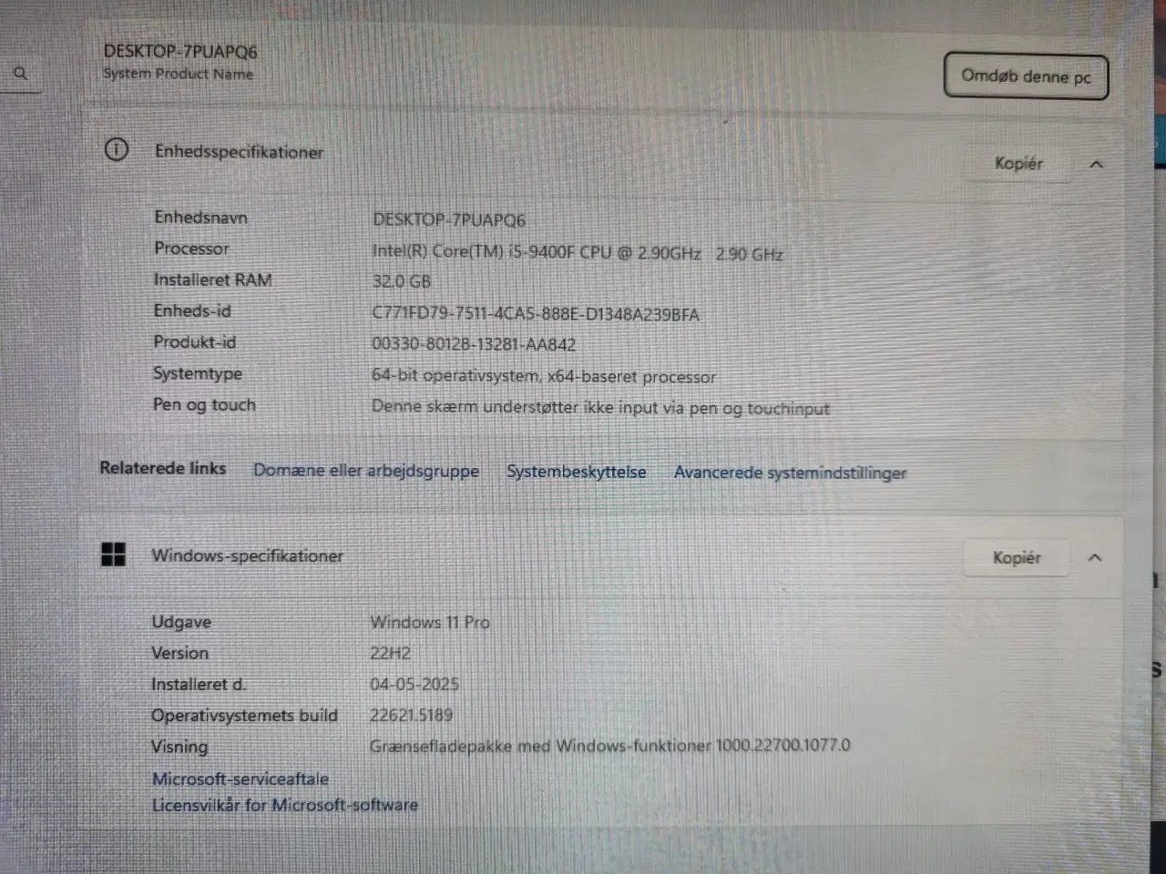 Billede 5 - Gamer PC i5 9400F RTX2060S 32 GB ram 1 TB NVME ssd