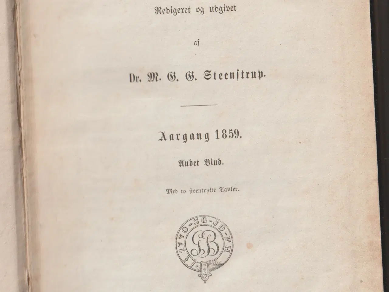 Billede 1 - Antike bøger "Dansk Månedsskrift årg. 1859 og 1861