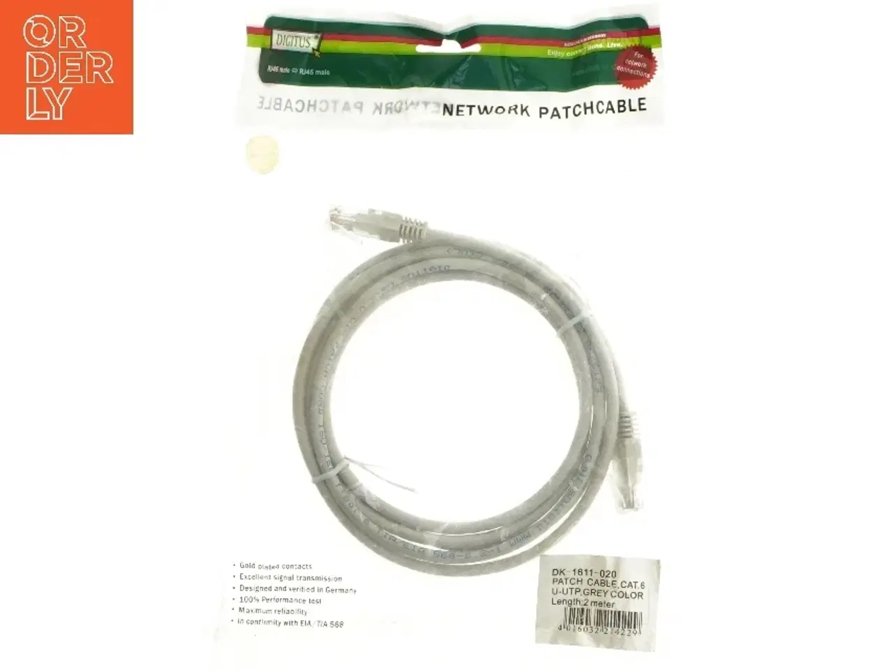 Billede 2 - Netværkskabel CAT6 2 meter fra Digitus (str. 200 cm)