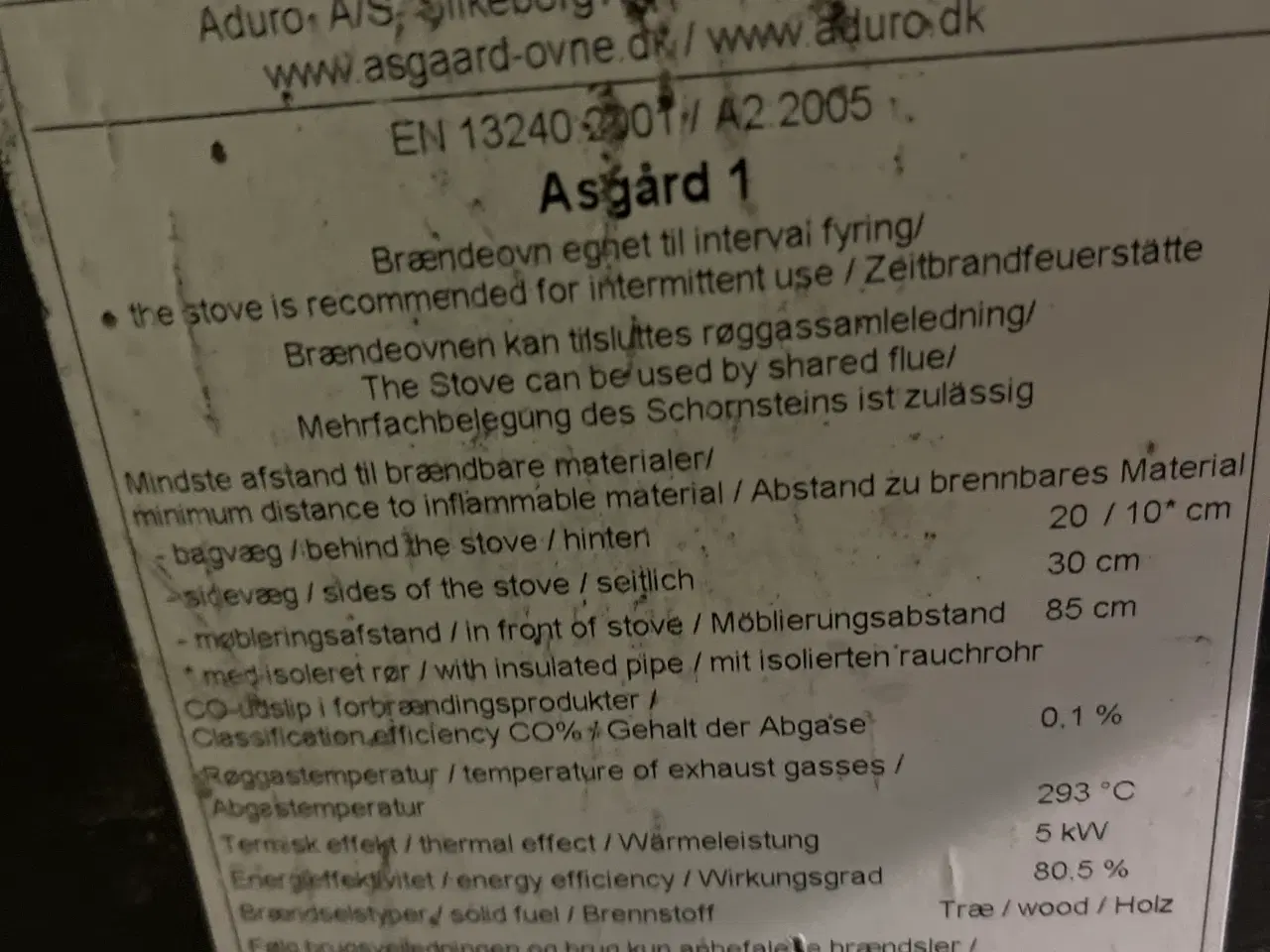 Billede 2 - Brændeovn Asgaard 1