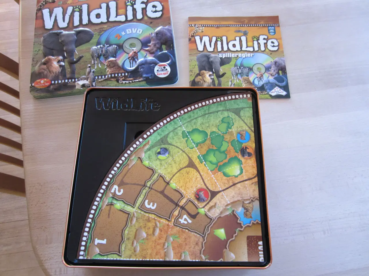Billede 4 - Brætspil Wildlife med dvd om vilde dyr