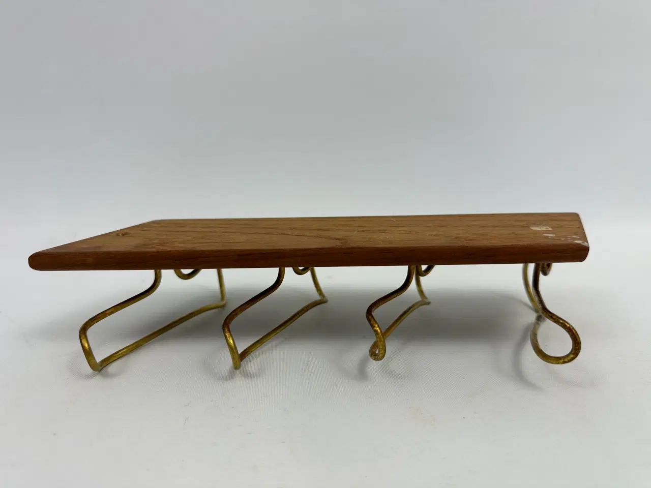 Billede 7 - Retro pibeholder i teak / messing