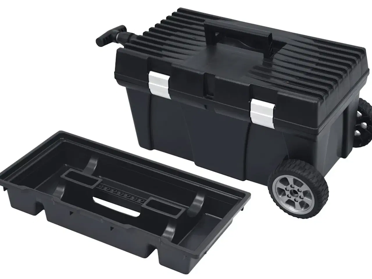 Billede 1 - Værktøjskasse på hjul med teleskopskaft