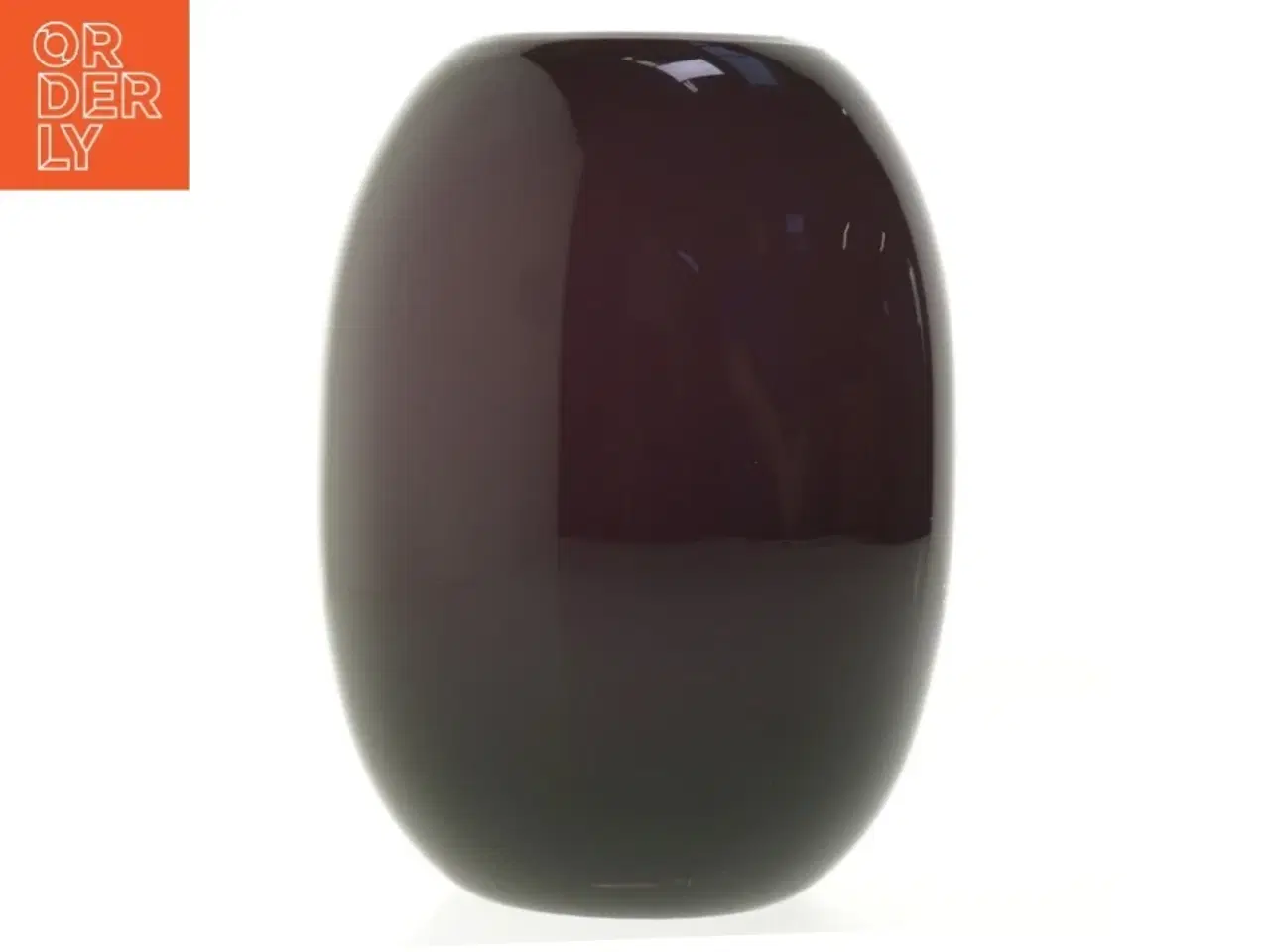 Billede 2 - Mørk vase i glas (str. 20x14 cm)