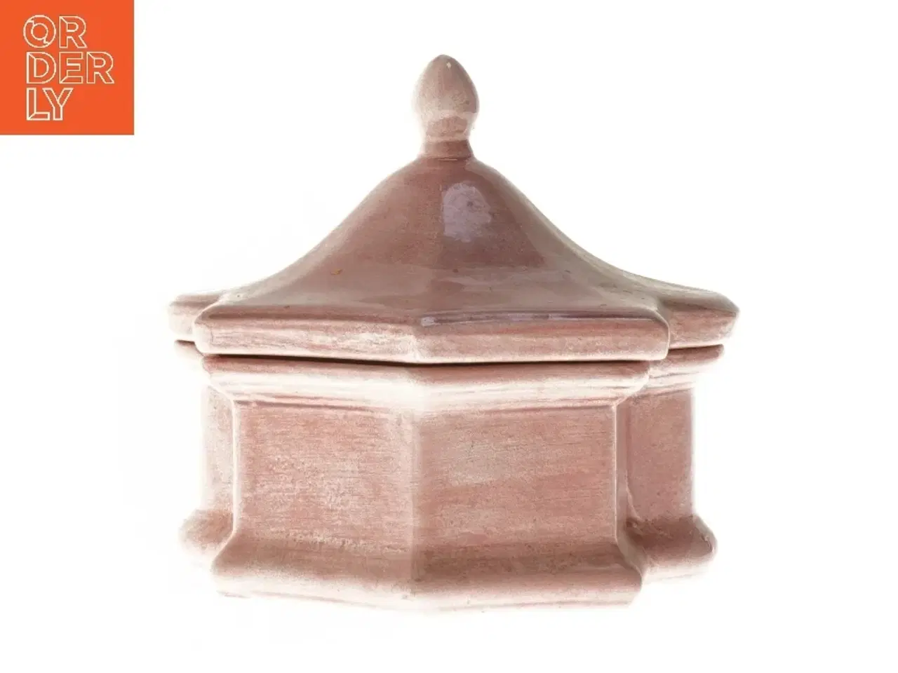 Billede 3 - Dekorativ skål med låg (str. låg:18x18x18 u. låg:15,5x10x14,5 cm)