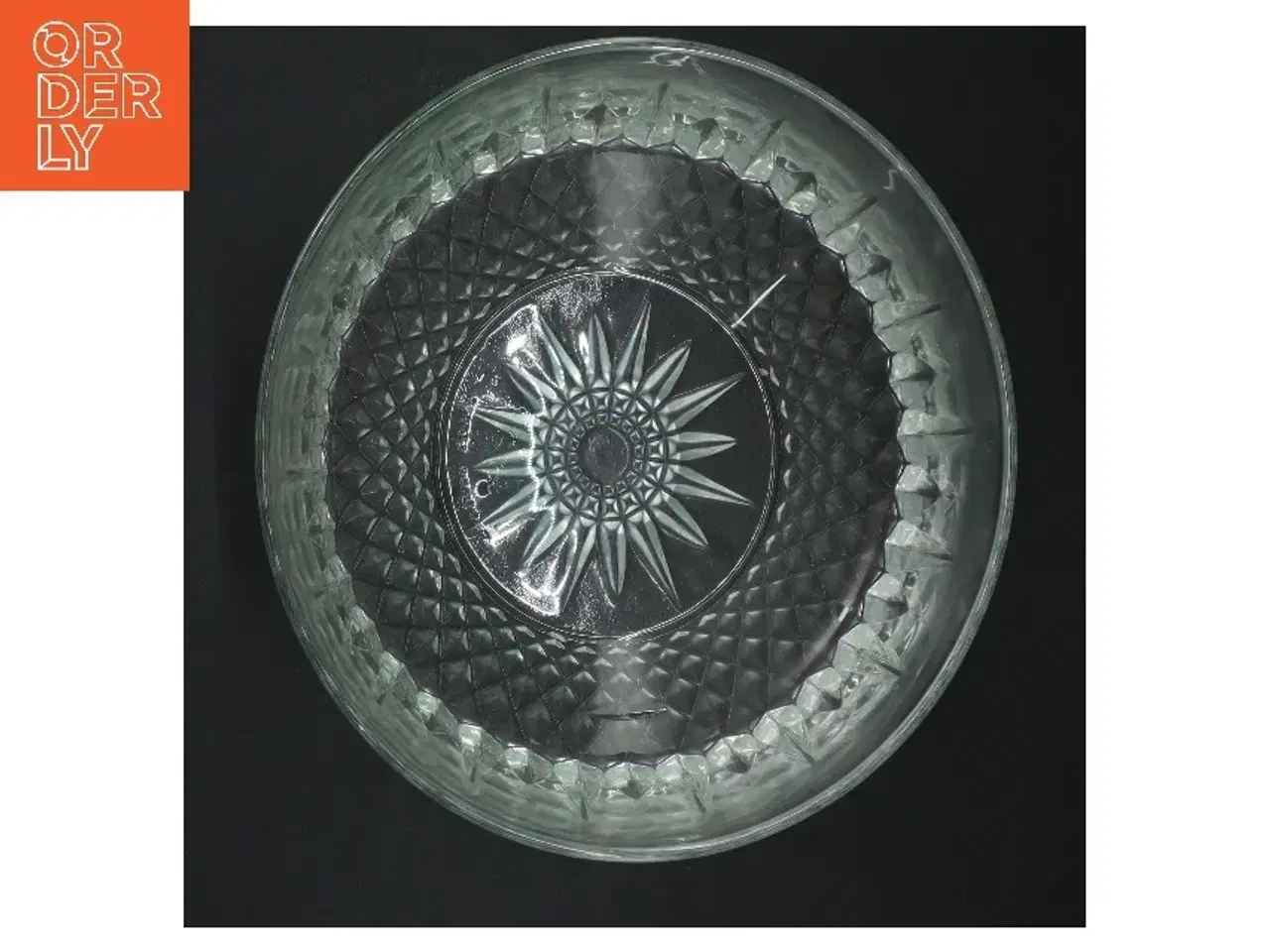 Billede 3 - Glas skål med mønster (str. Ø 20 cm)