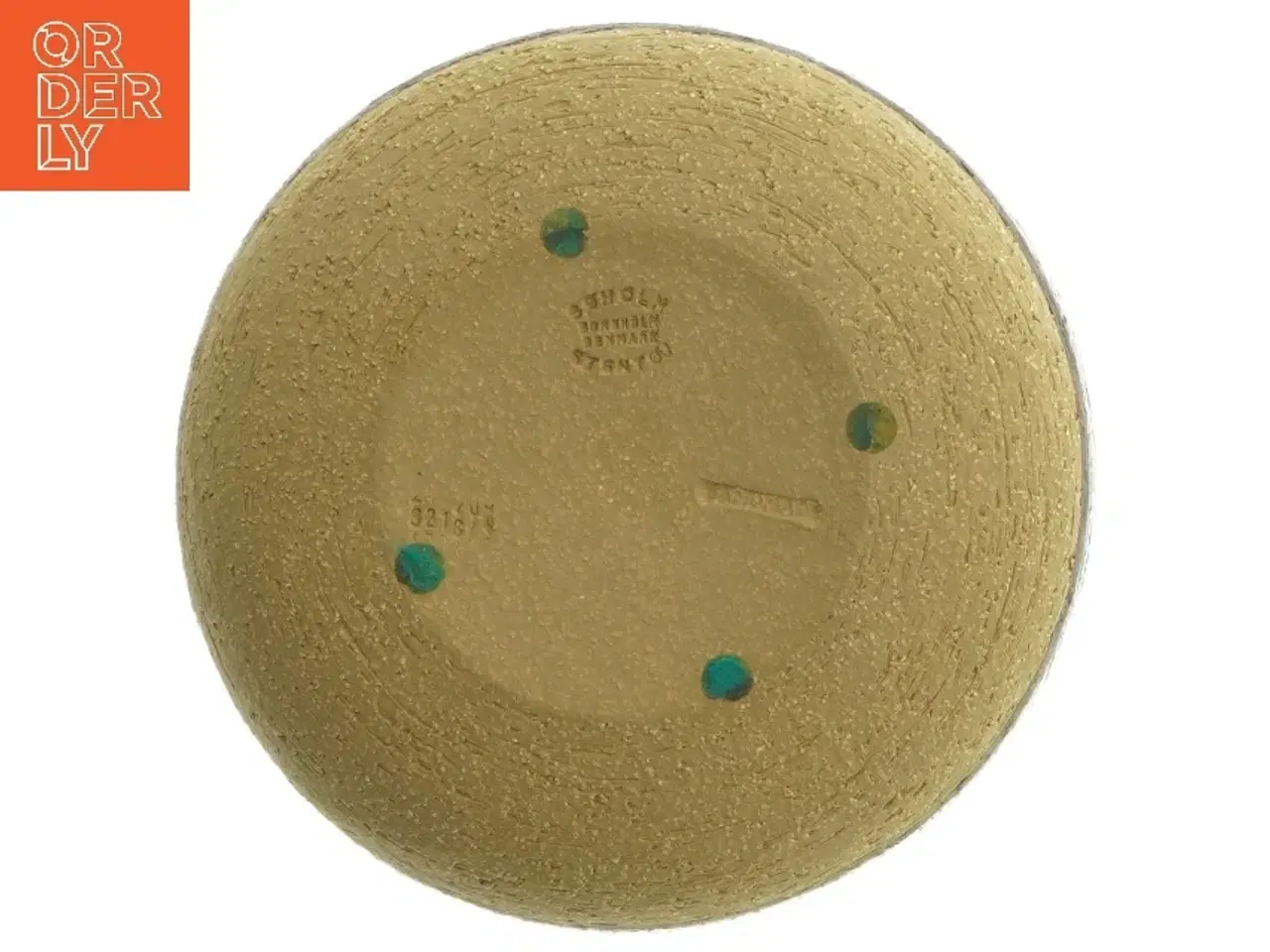 Billede 3 - Keramisk skål med blomstermønster fra Bornholm Danmark Stentøj (str. Ø 18 cm)