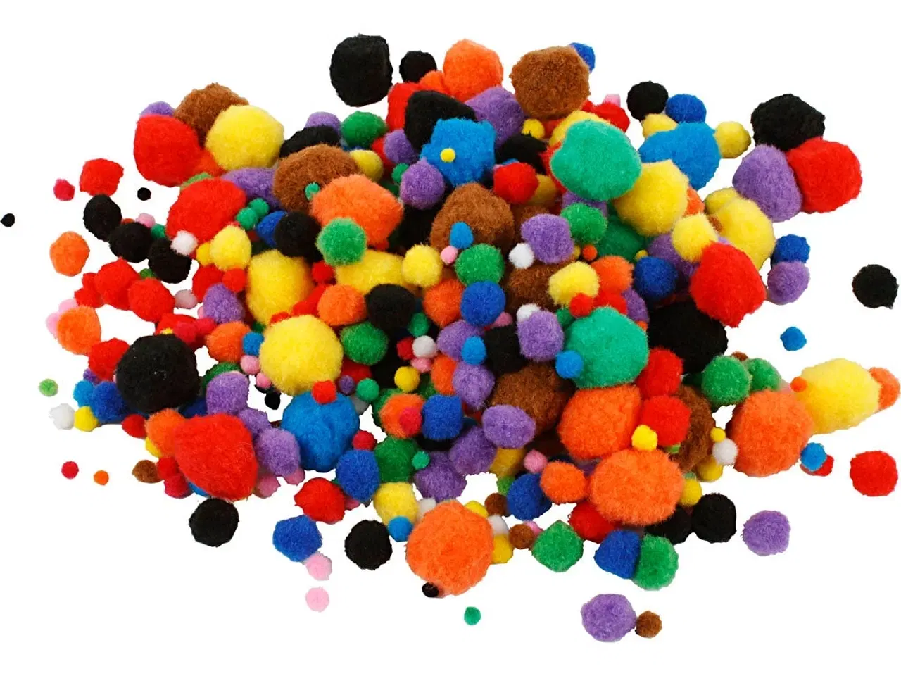 Billede 1 - Assorterede Pomponer 5-40 mm - 42g pr. pakke