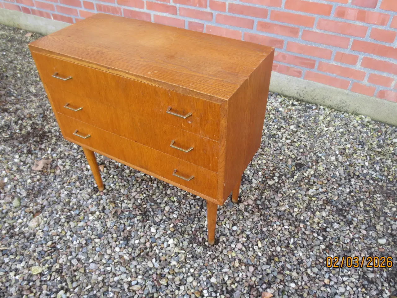 Billede 1 - 1 stk Teak Kommode med 3 skuffer