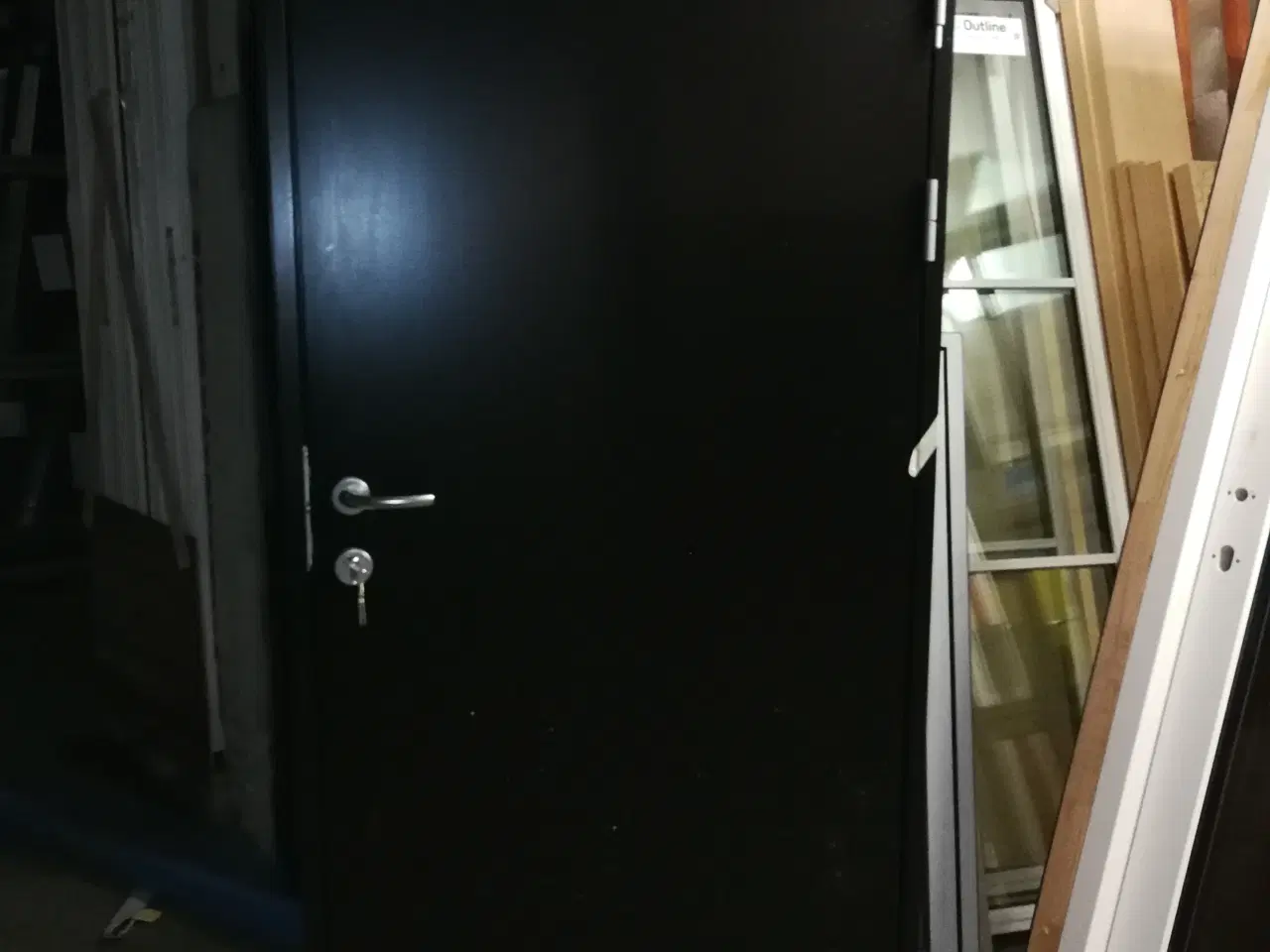 Billede 1 - NY 3-LAGS TRÆ/ALU PLADEDØR 94,8x211,8, KR 4500