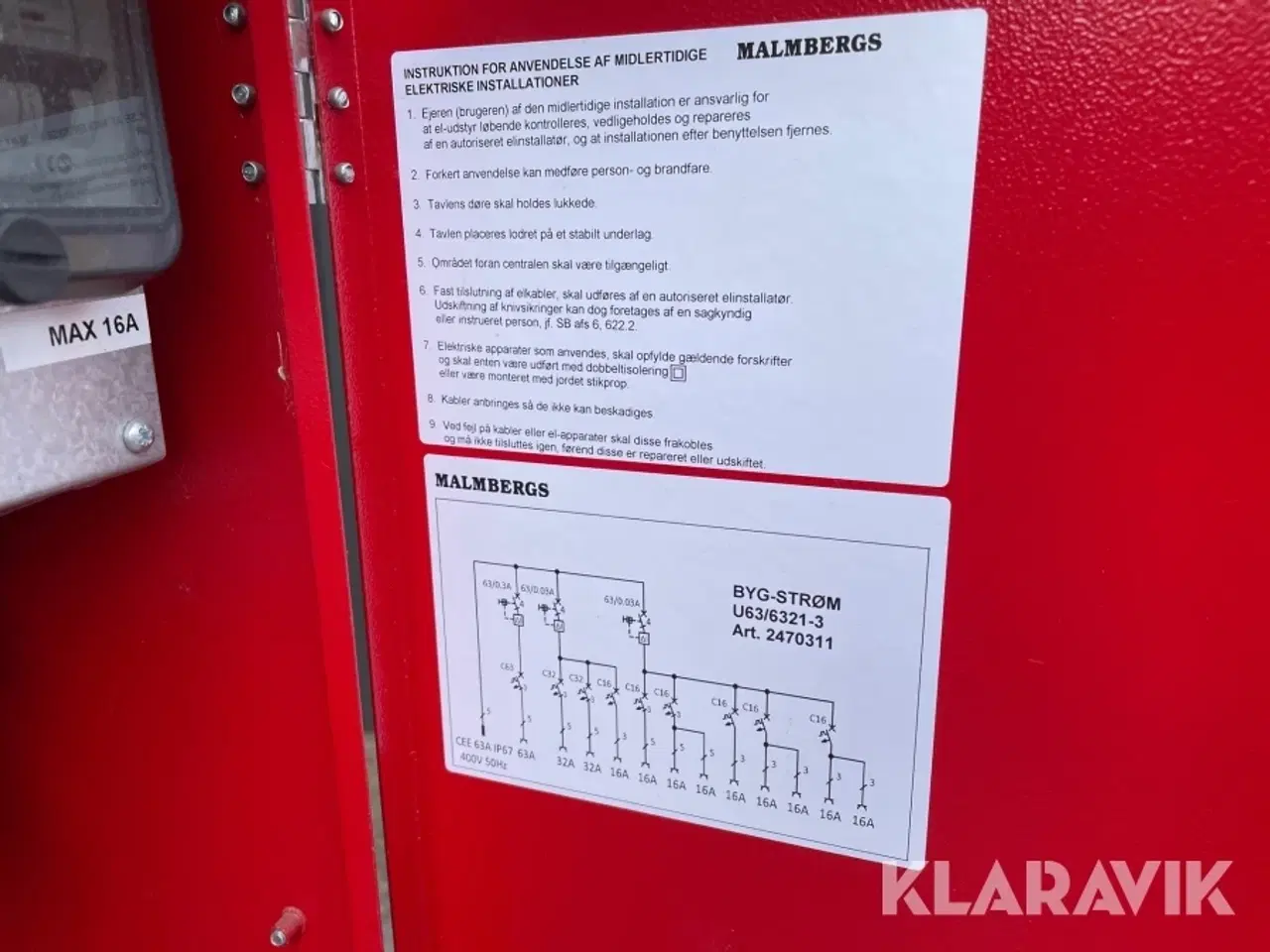 Billede 5 - Byggestrømtavle Malmbergsvej BYG-STRØM UG56321-3W