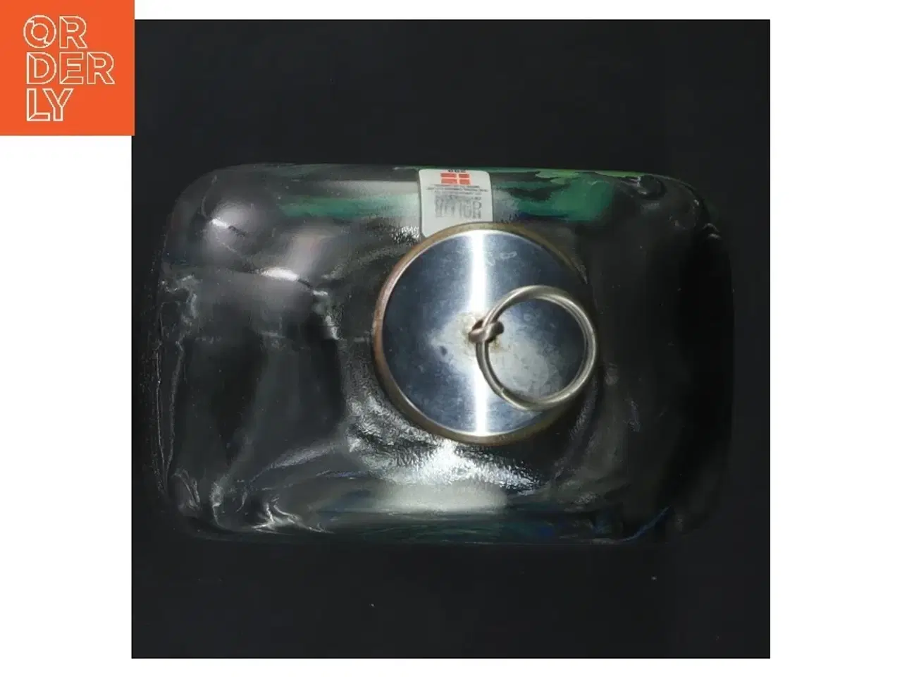 Billede 5 - Dekorativ flaske med prop fra Holmegaard (str. 17,5 cm)